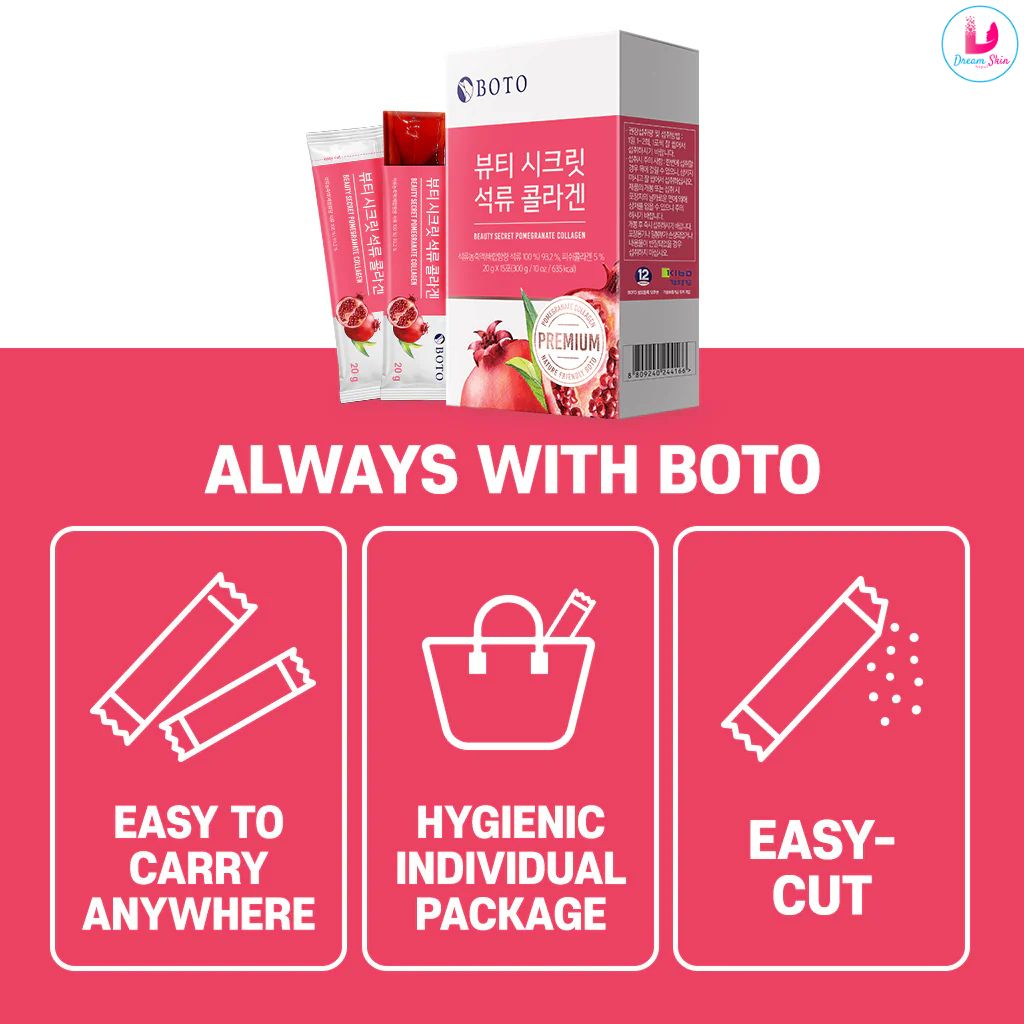 BOTO Beauty Secret Pomegranate Collagen [20g x 15 sticks]